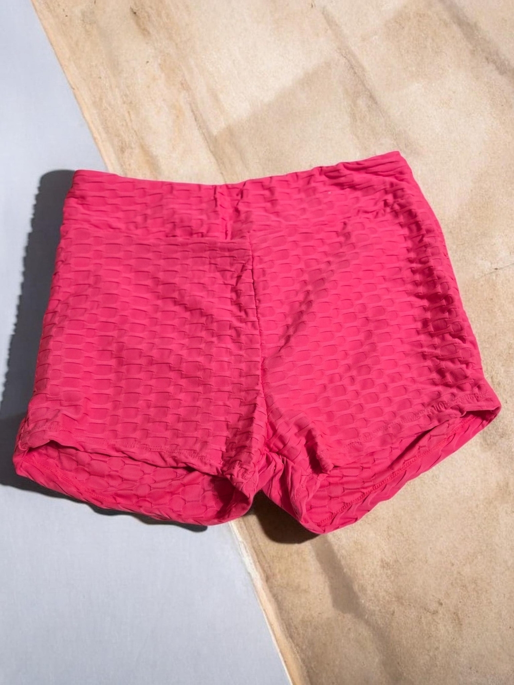 Rue21 Textured Bright Pink Bike Shorts Size Xl NWOT